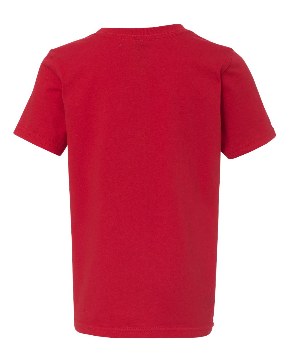 Youth Cotton T-Shirt - Back - B38018702 - Red