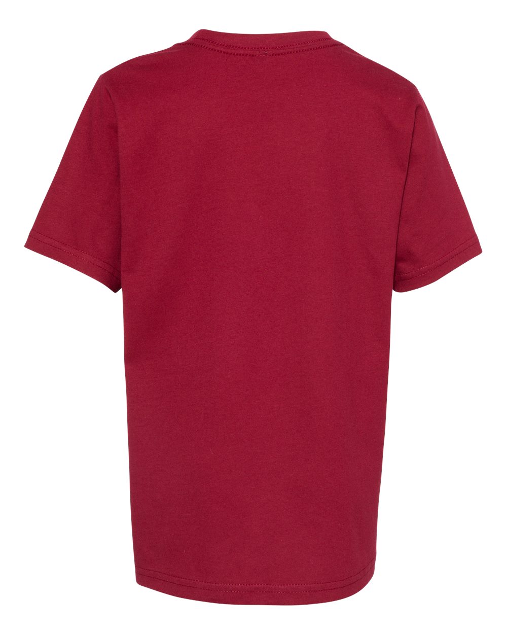 Youth Cotton T-Shirt - Back - B38018712 - Cardinal