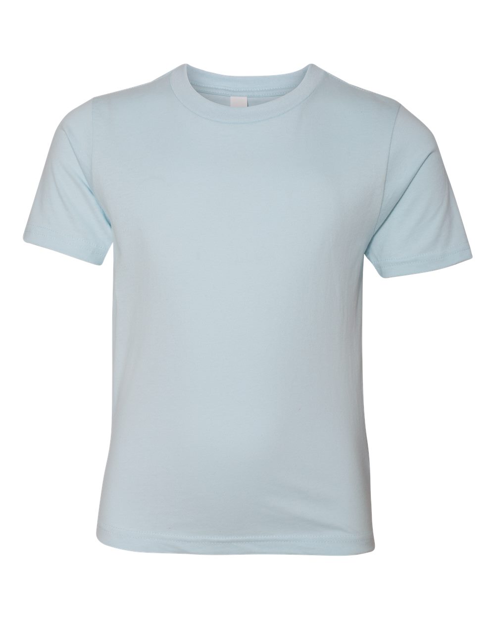 Youth Cotton T-Shirt - Front - B38018252 - Light Blue