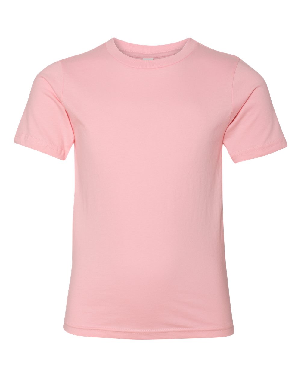 Youth Cotton T-Shirt - Front - B38018302 - Light Pink