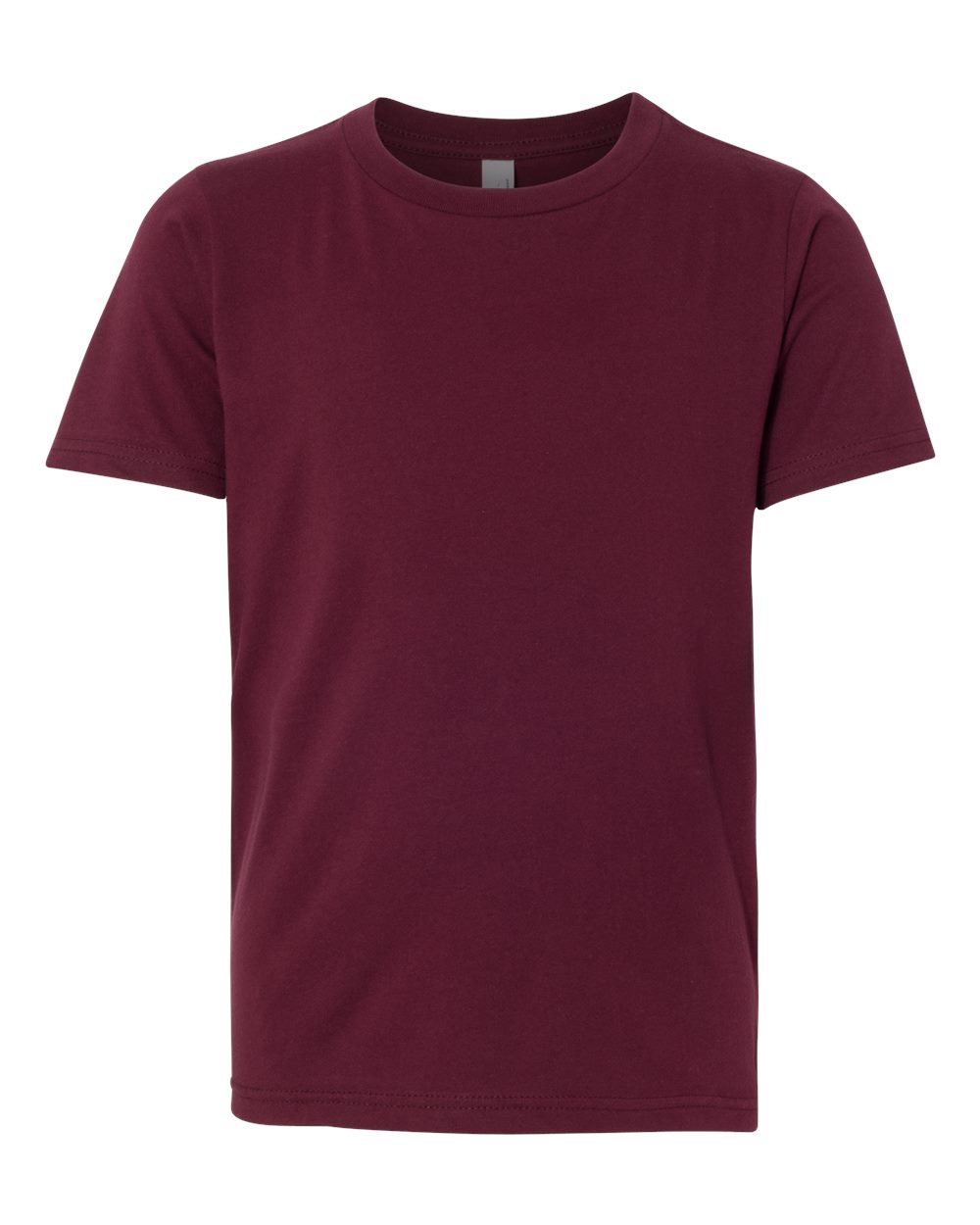 Youth Cotton T-Shirt - Front - B38018532 - Maroon