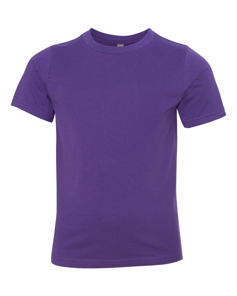 Youth Cotton T-Shirt - Front - B38018672 - Purple Rush