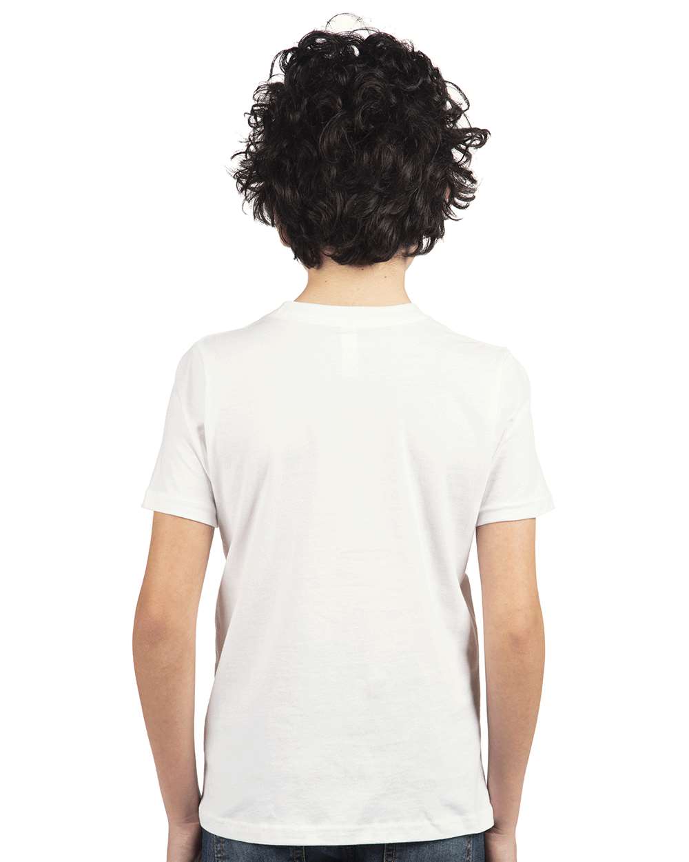 Youth Cotton T-Shirt - OnModelBack - B38018002 - White