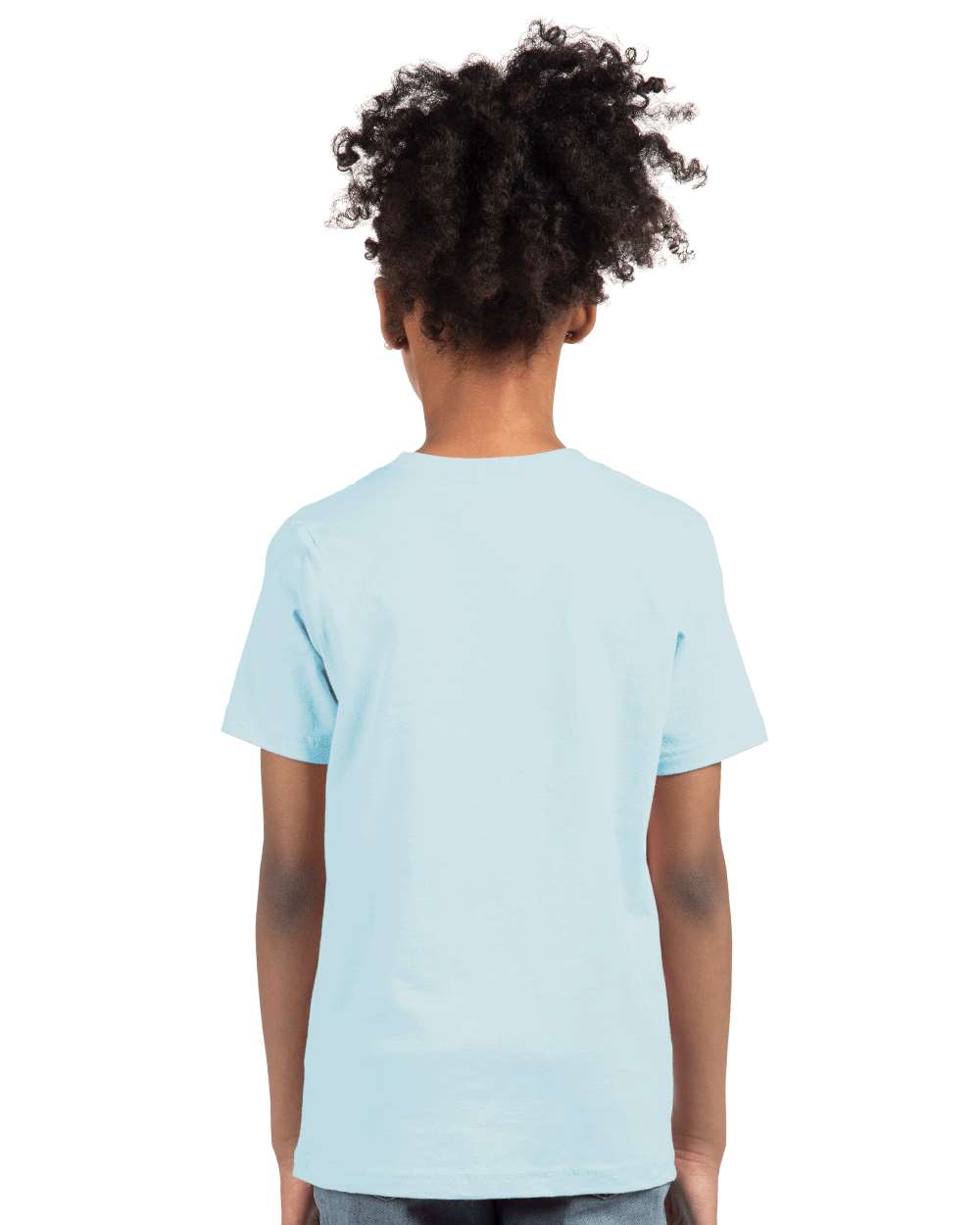 Youth Cotton T-Shirt - OnModelBack - B38018252 - Light Blue