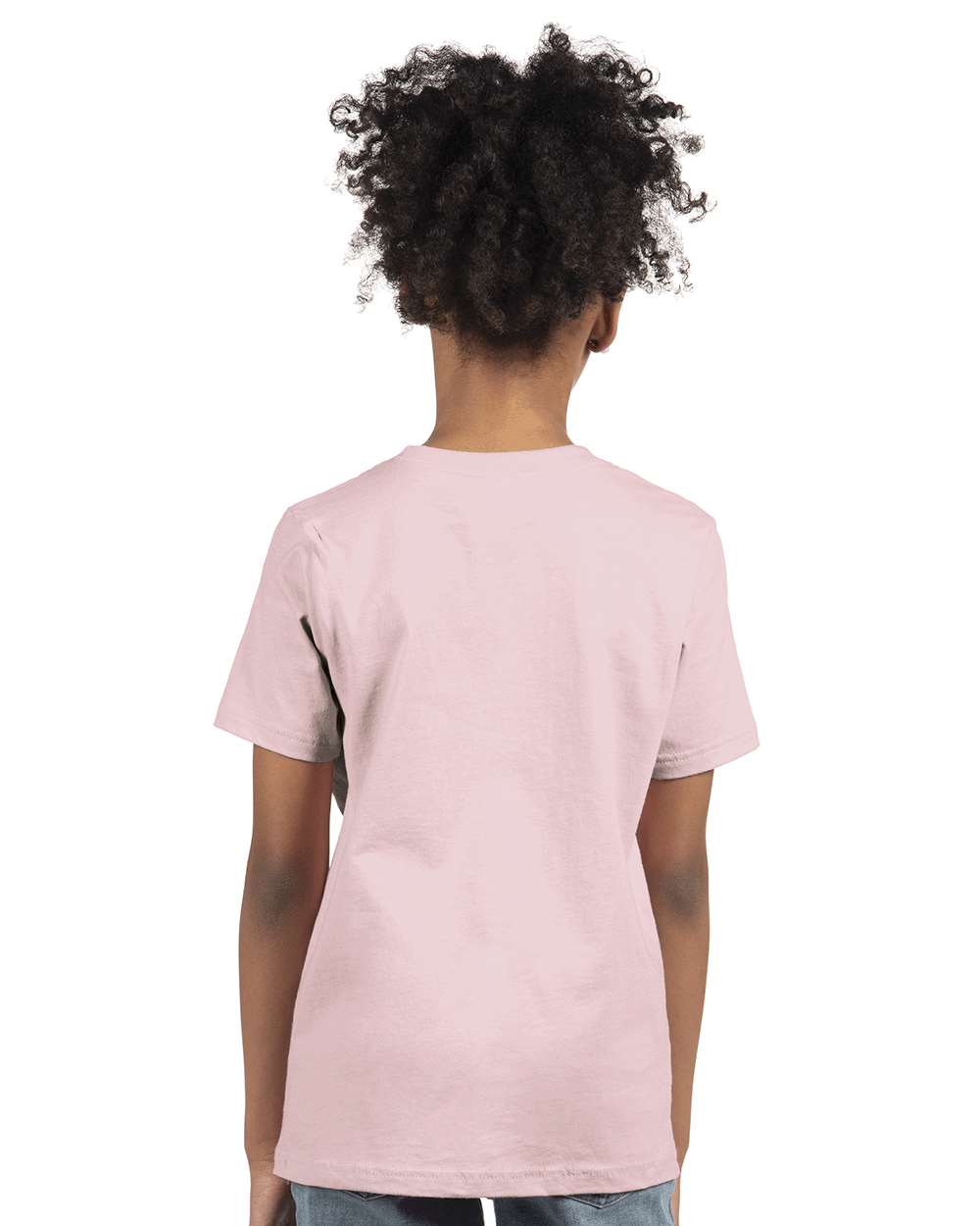 Youth Cotton T-Shirt - OnModelBack - B38018302 - Light Pink