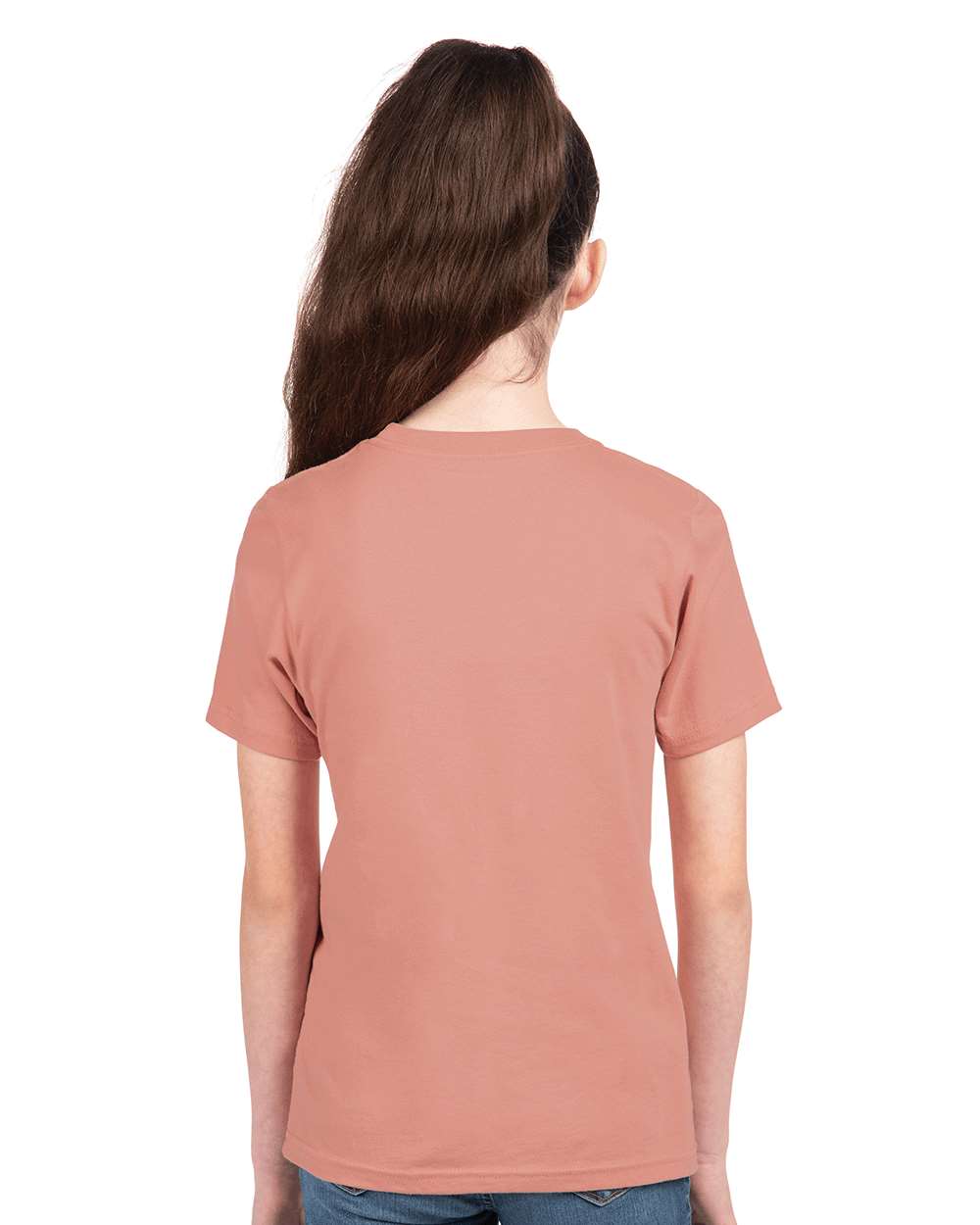 Youth Cotton T-Shirt - OnModelBack - B38018312 - Desert Pink