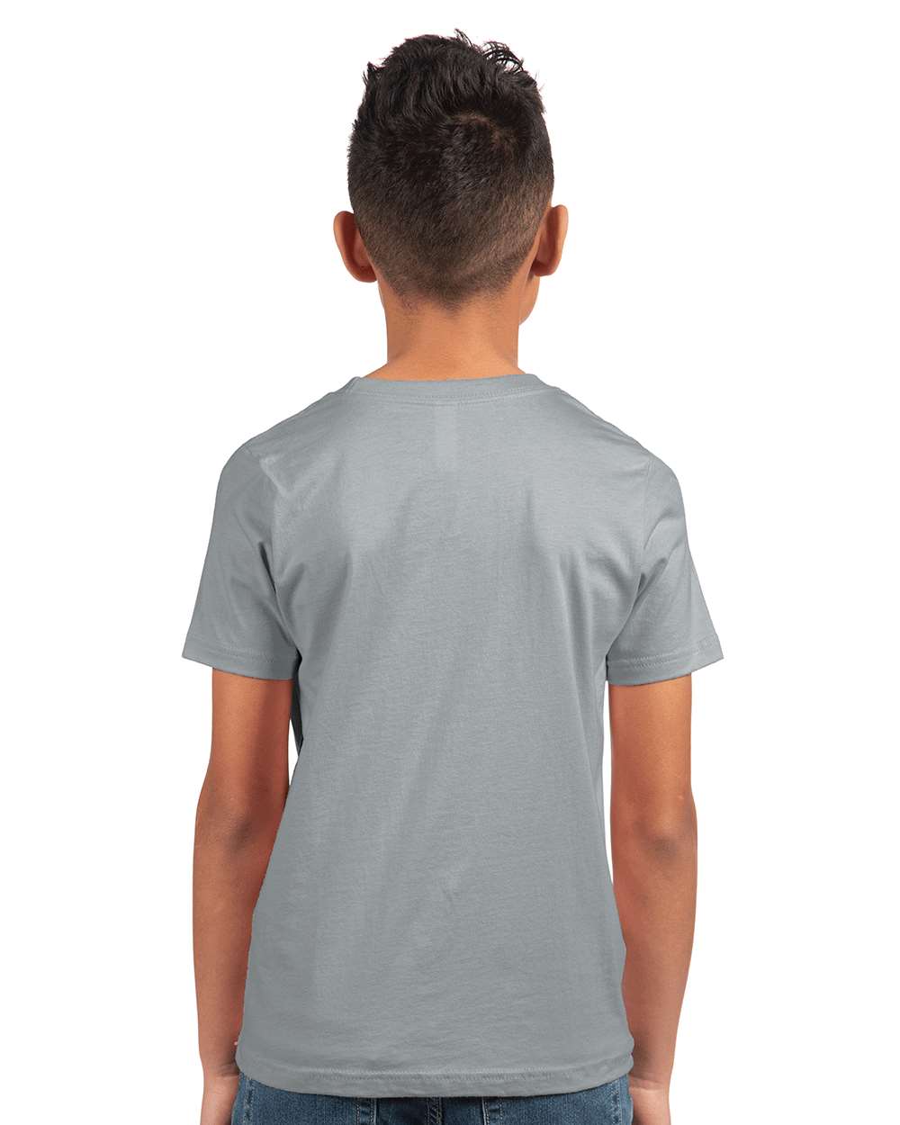 Youth Cotton T-Shirt - OnModelBack - B38018352 - Light Grey