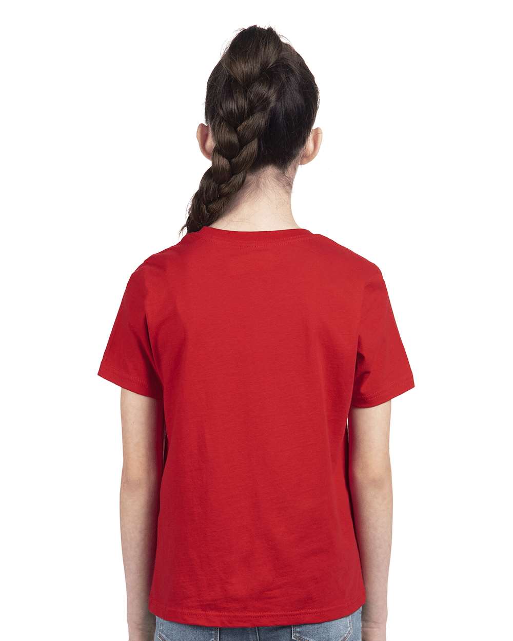 Youth Cotton T-Shirt - OnModelBack - B38018702 - Red
