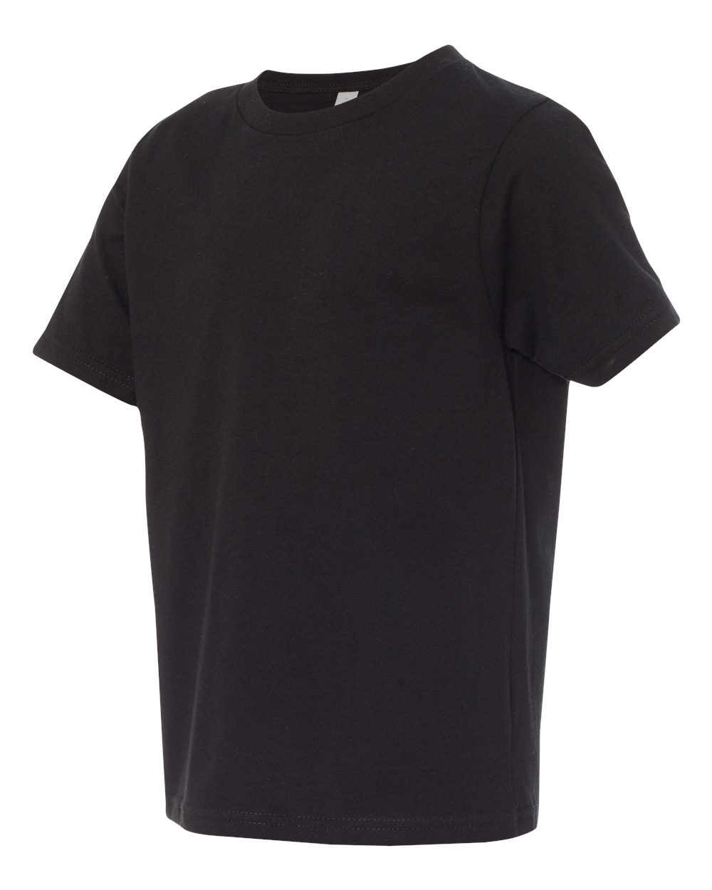 Youth Cotton T-Shirt - Side - B38018502 - Black