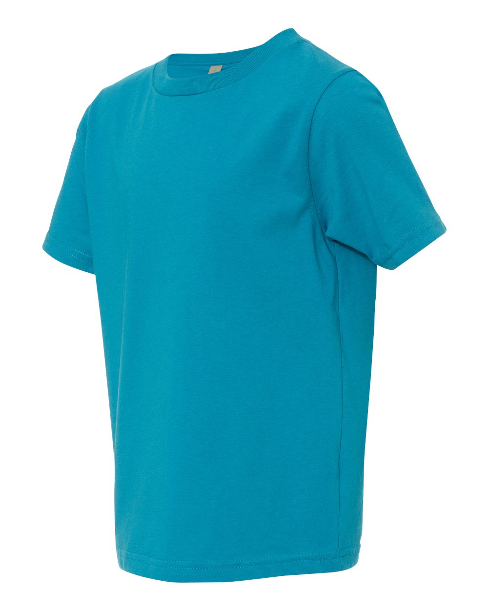 Youth Cotton T-Shirt - Side - B38018762 - Turquoise