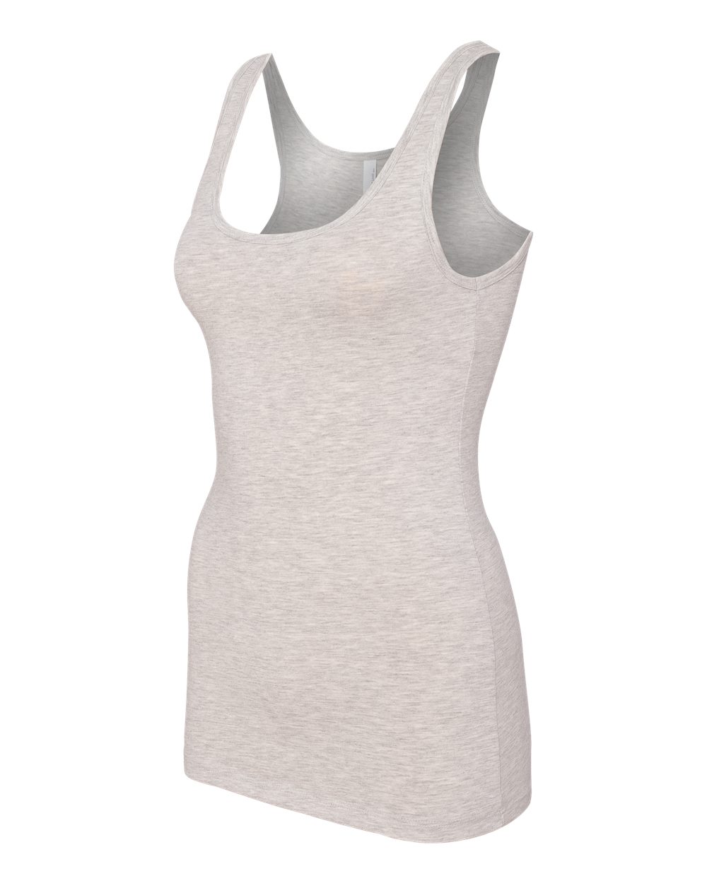 Women’s Spandex Jersey Tank - Side - B58418027 - Light Heather Grey