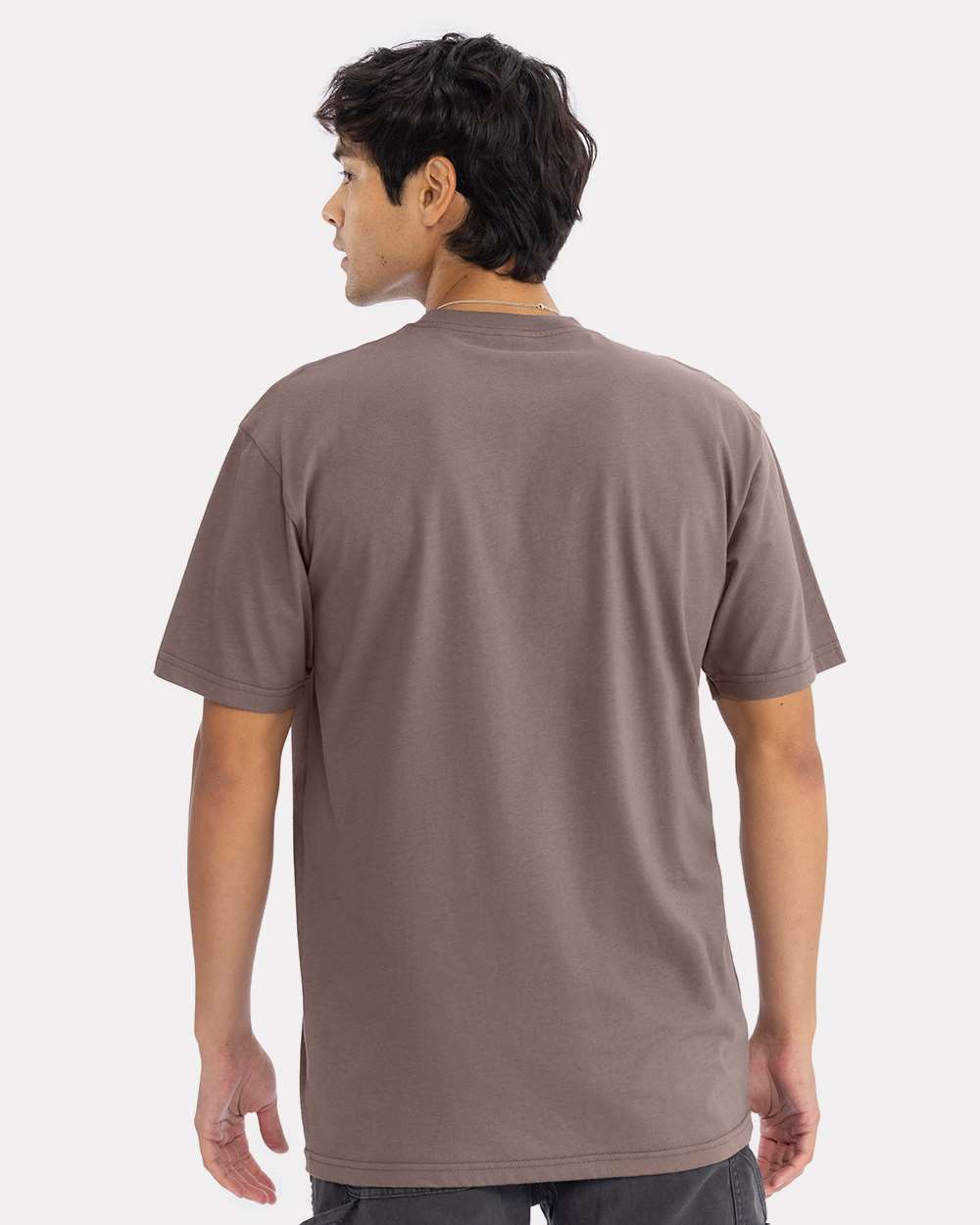Cotton T-Shirt - OnModelBack - B00618022 - Shiitake