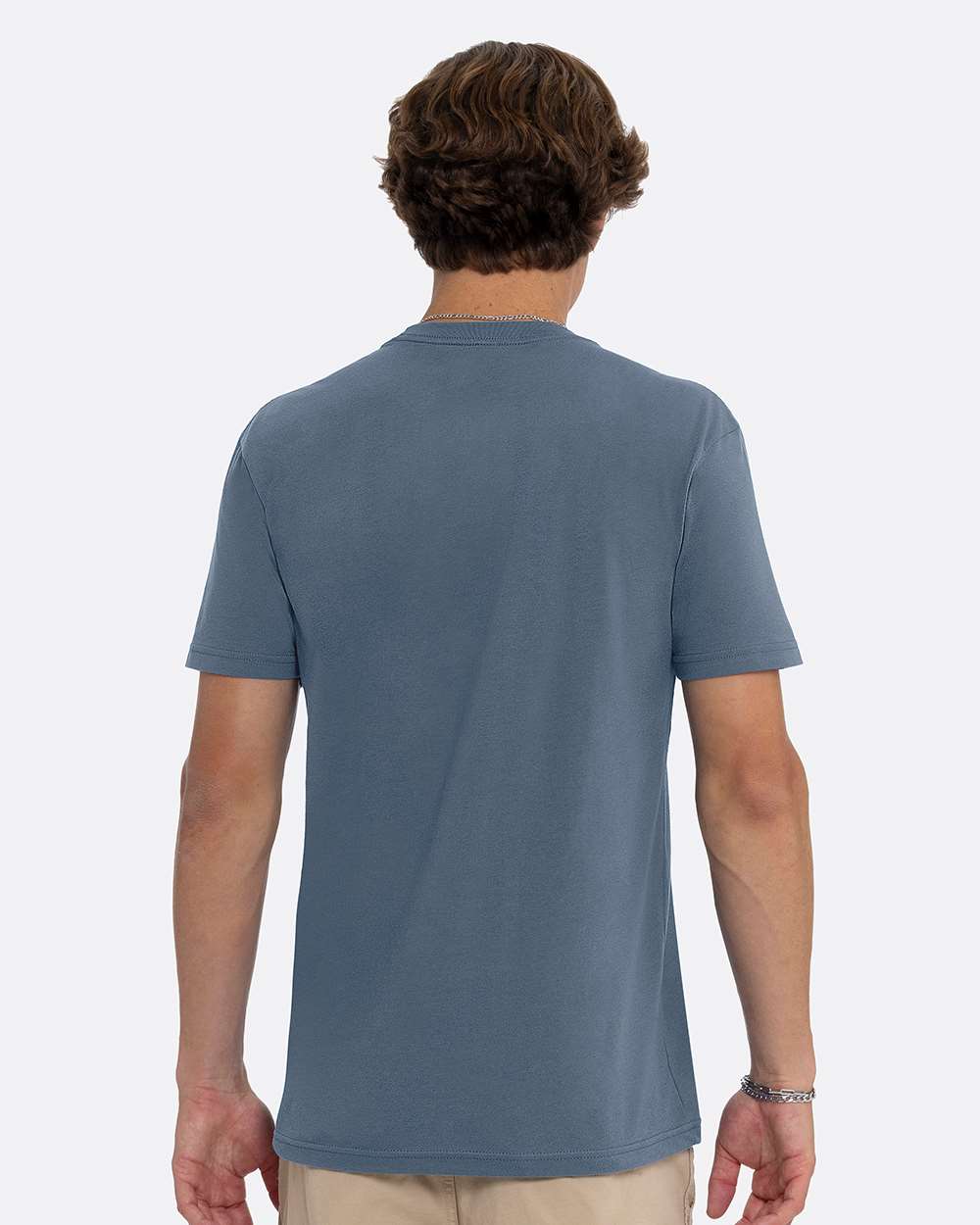 Cotton T-Shirt - OnModelBack - B00618222 - Blue Jean