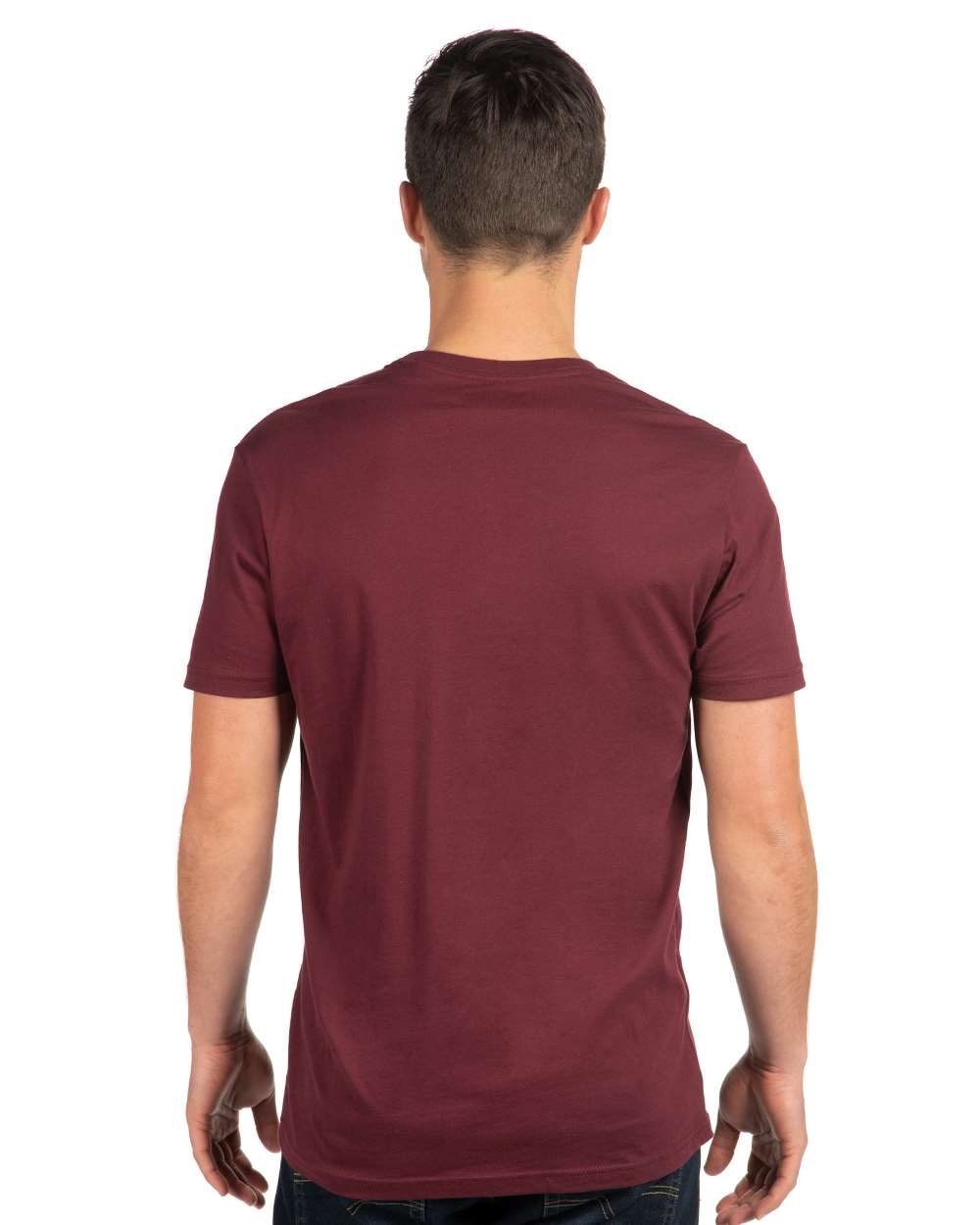 Cotton T-Shirt - OnModelBack - B00618532 - Maroon