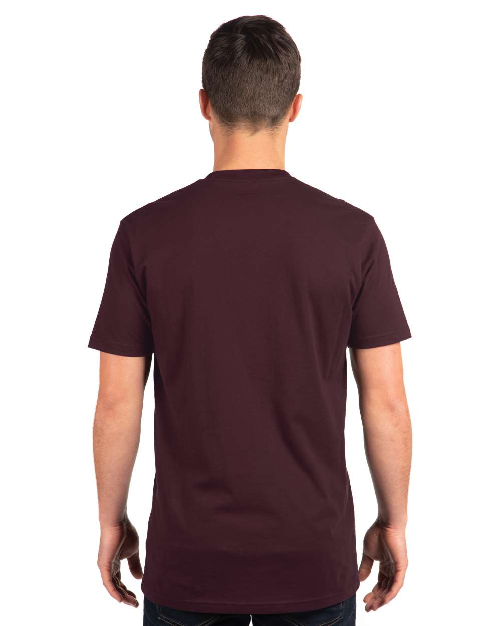 Cotton T-Shirt - OnModelBack - B00618552 - Oxblood