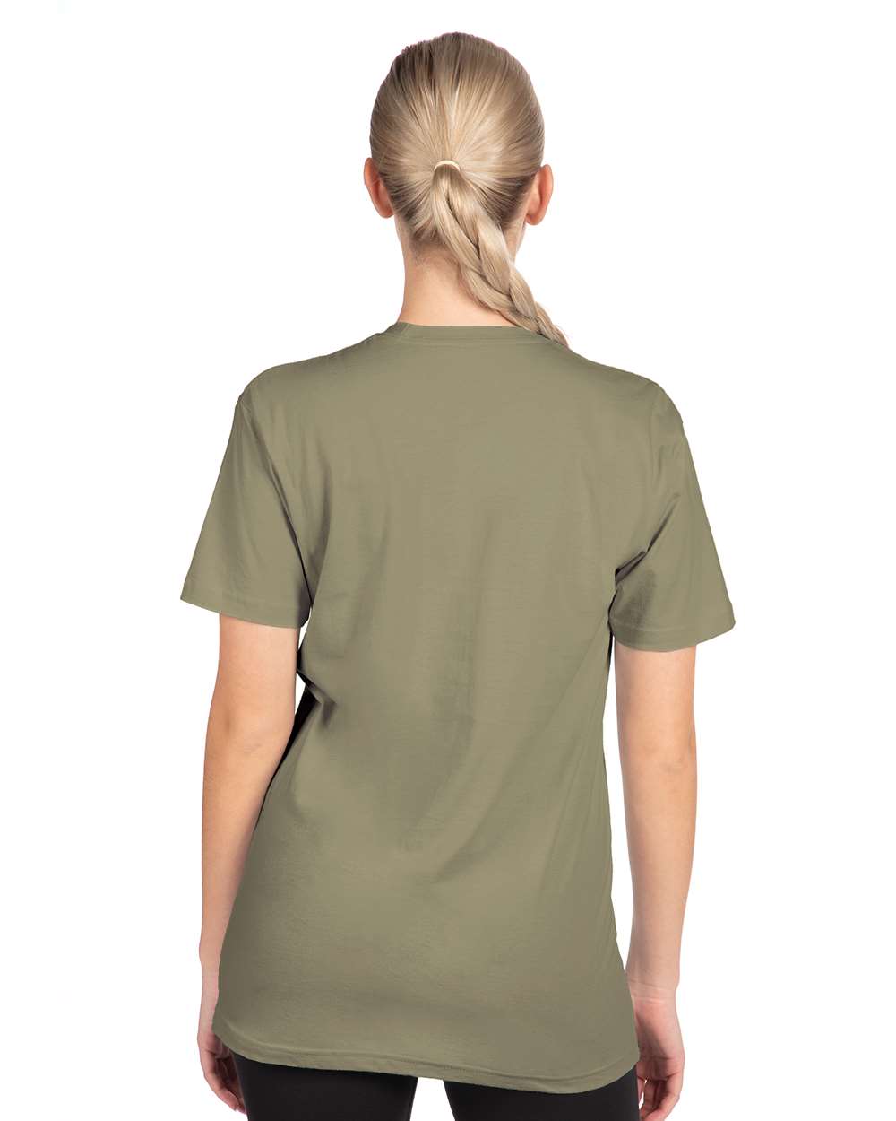 Cotton T-Shirt - OnModelBack - B00618642 - Light Olive