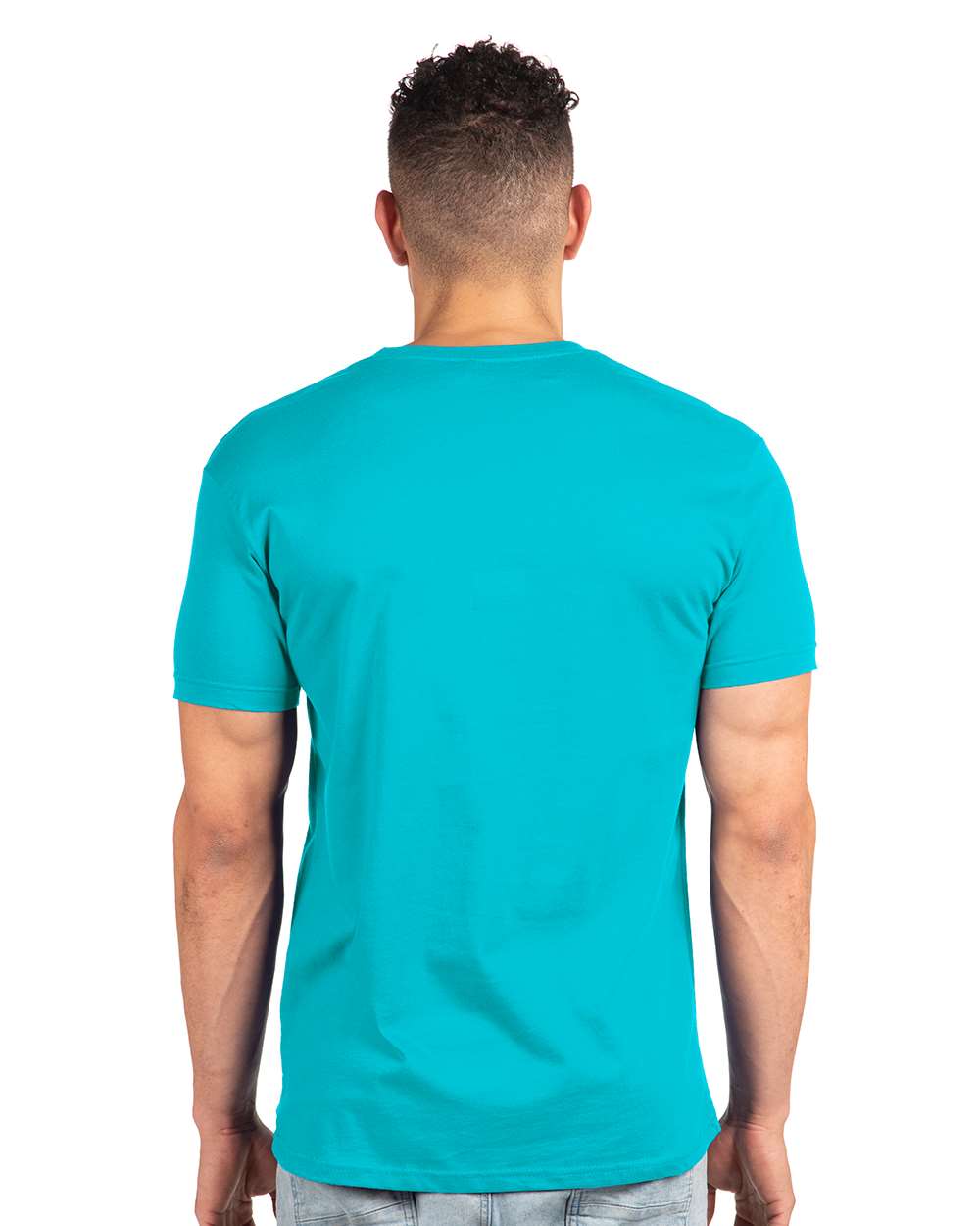 Cotton T-Shirt - OnModelBack - B00618972 - Tahiti Blue