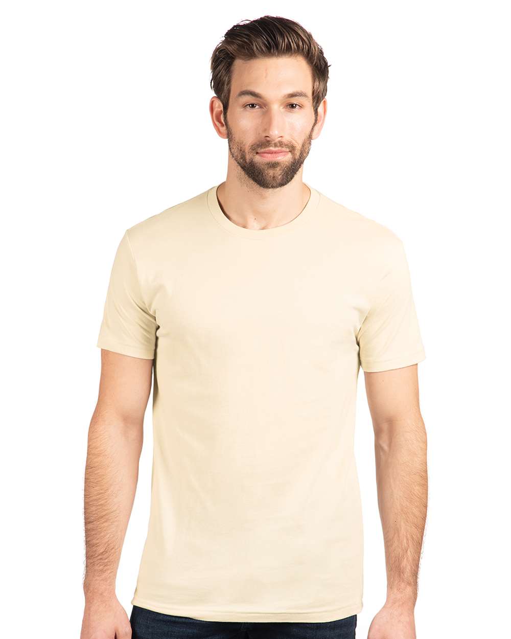 Cotton T-Shirt - OnModelFront - B00618012 - Natural
