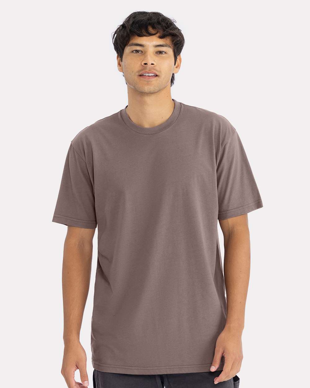 Cotton T-Shirt - OnModelFront - B00618022 - Shiitake
