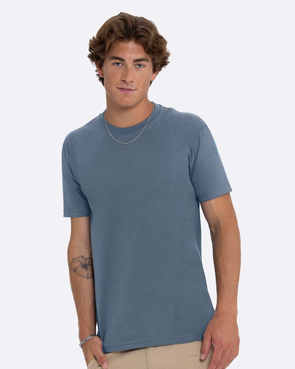 Cotton T-Shirt - OnModelFront - B00618222 - Blue Jean