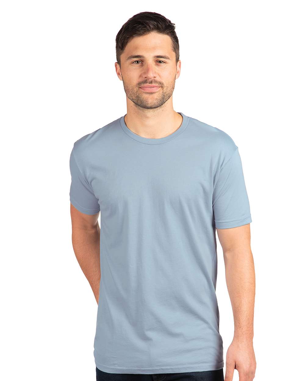 Cotton T-Shirt - OnModelFront - B00618272 - Stonewash Denim