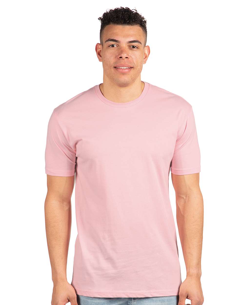 Cotton T-Shirt - OnModelFront - B00618302 - Light Pink