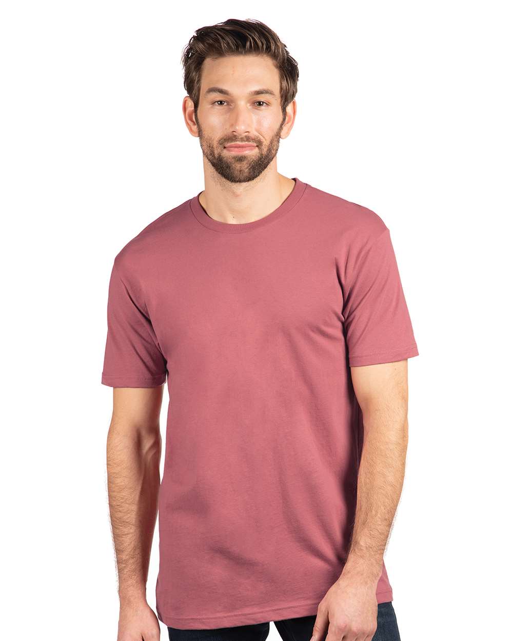 Cotton T-Shirt - OnModelFront - B00618322 - Mauve