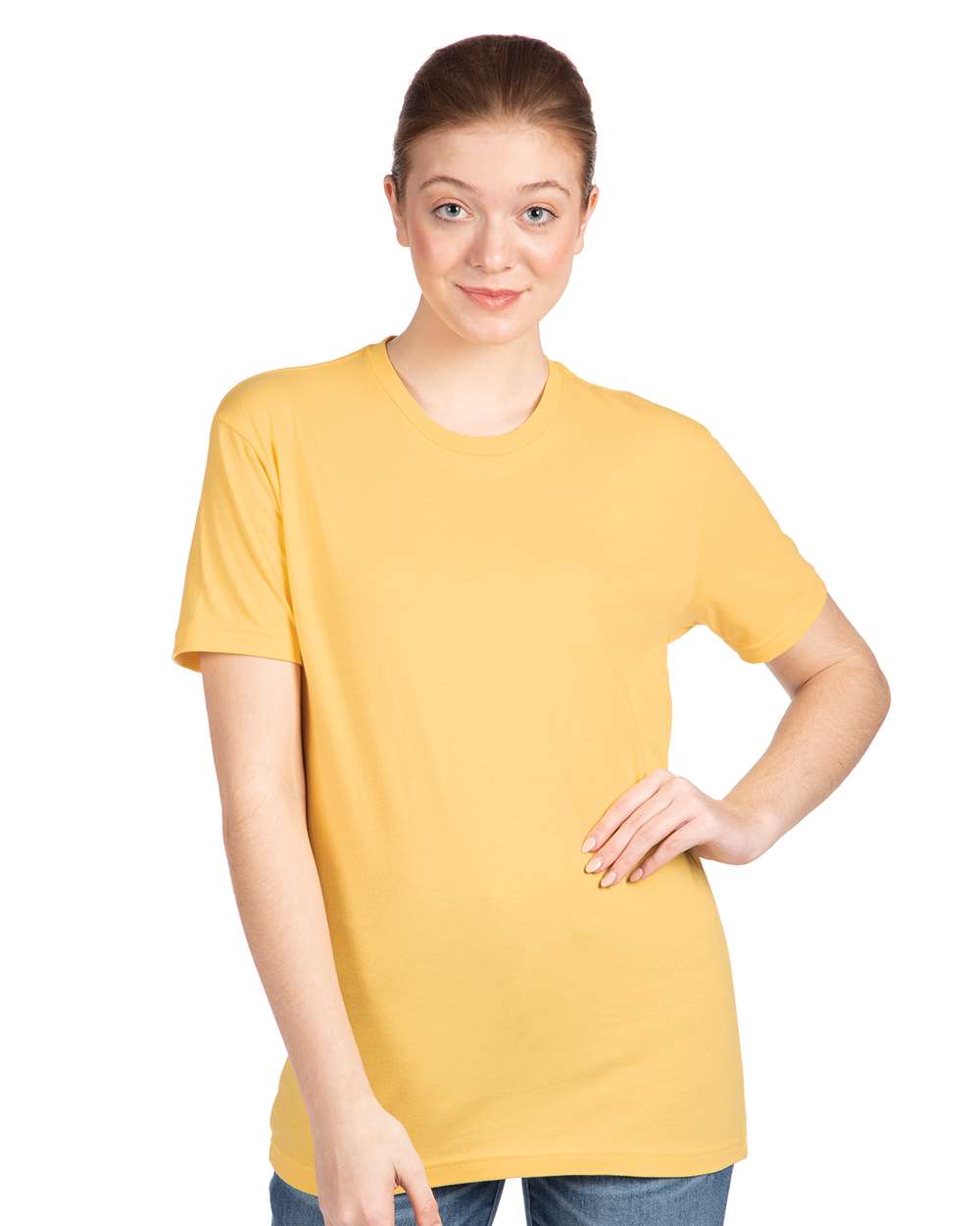 Cotton T-Shirt - OnModelFront - B00618402 - Banana Cream