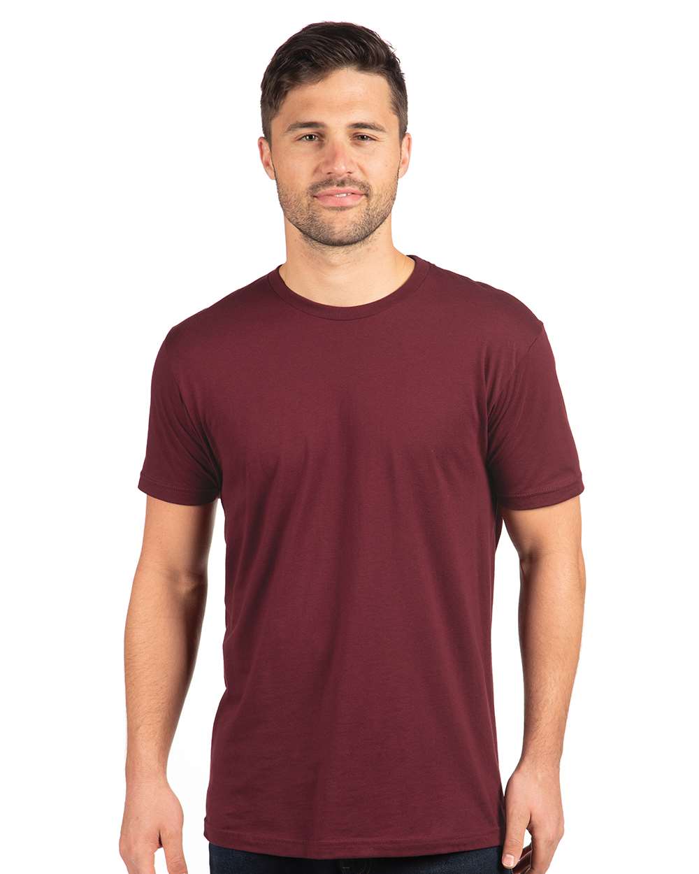 Cotton T-Shirt - OnModelFront - B00618532 - Maroon