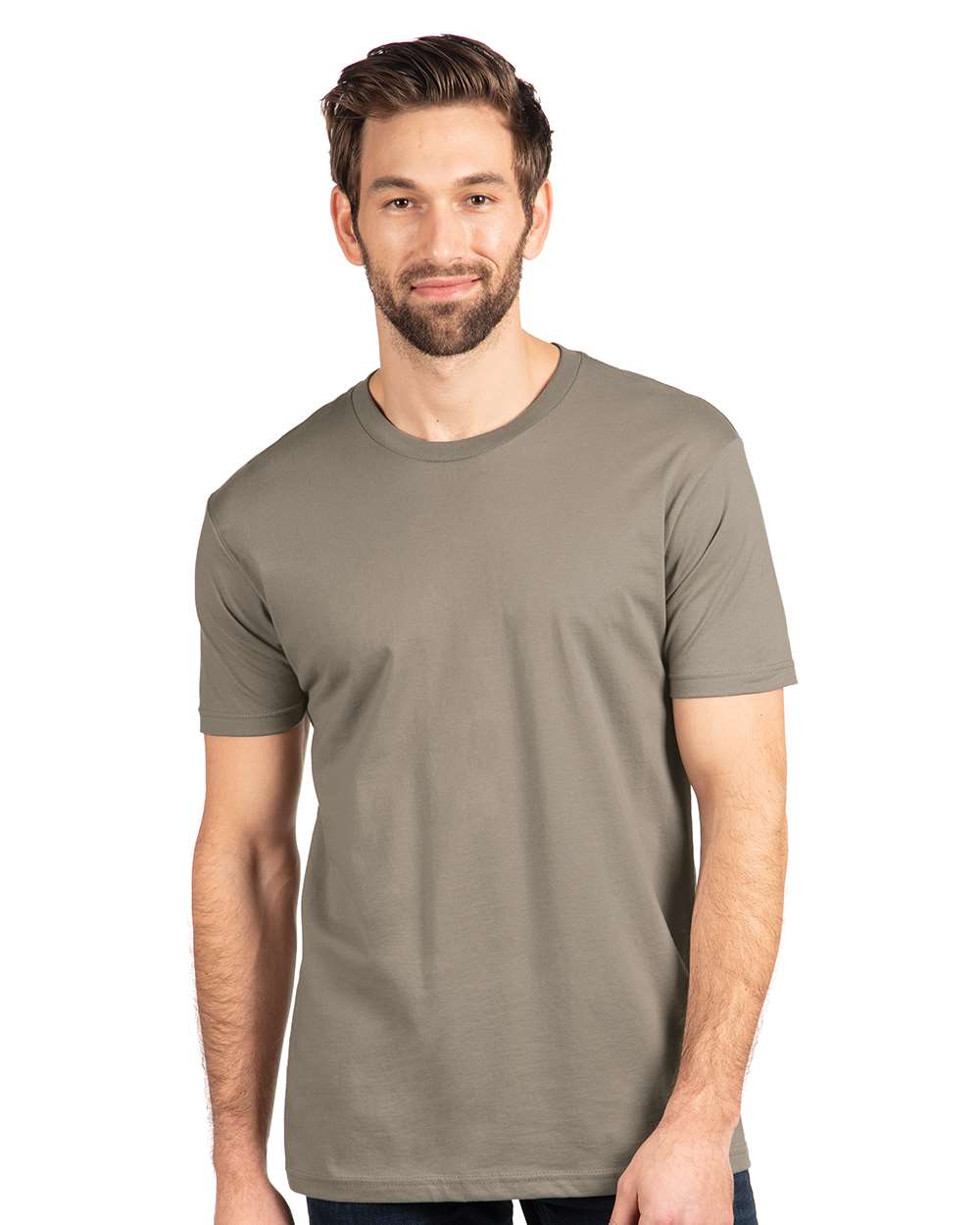 Cotton T-Shirt - OnModelFront - B00618592 - Warm Grey