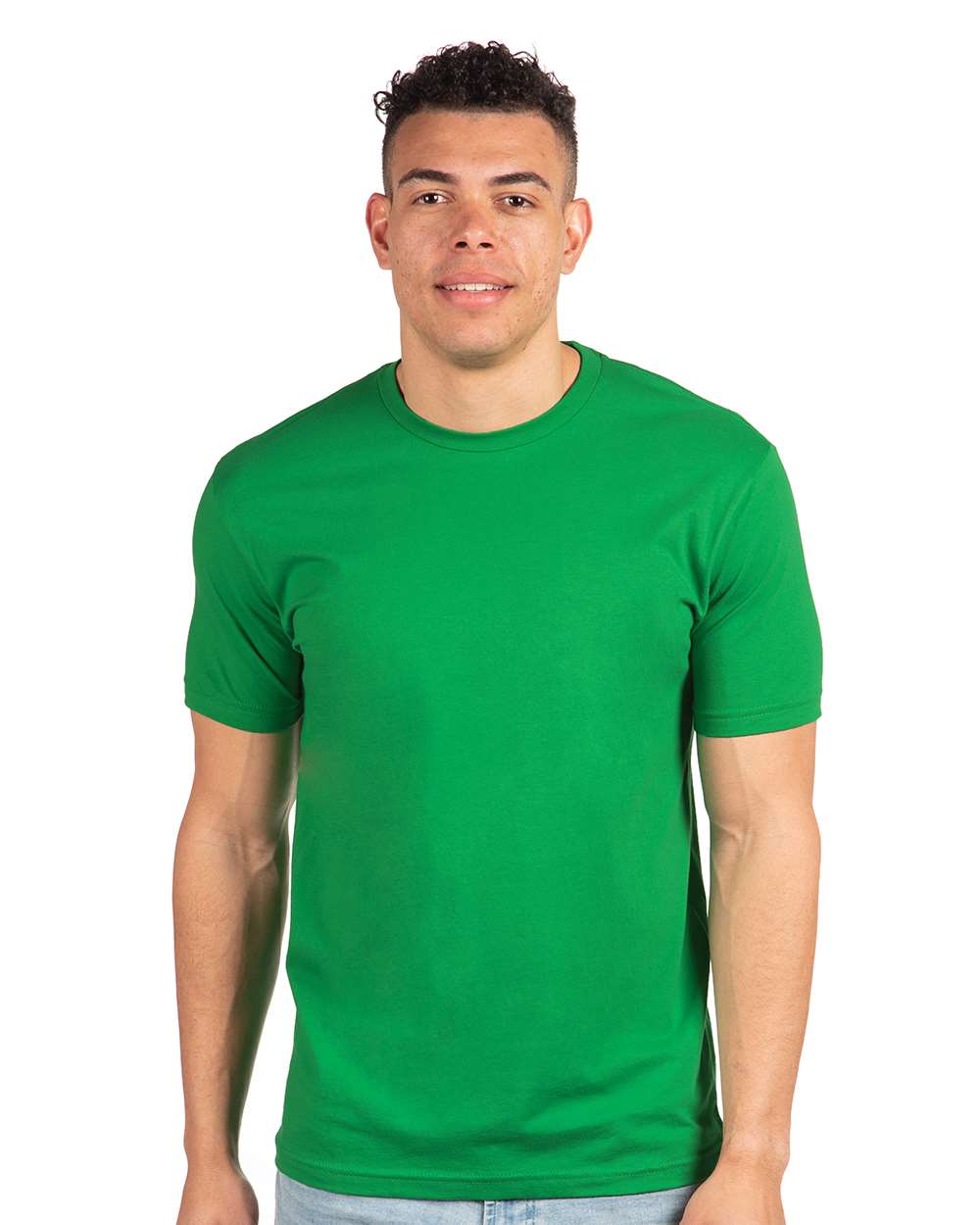 Cotton T-Shirt - OnModelFront - B00618602 - Kelly Green