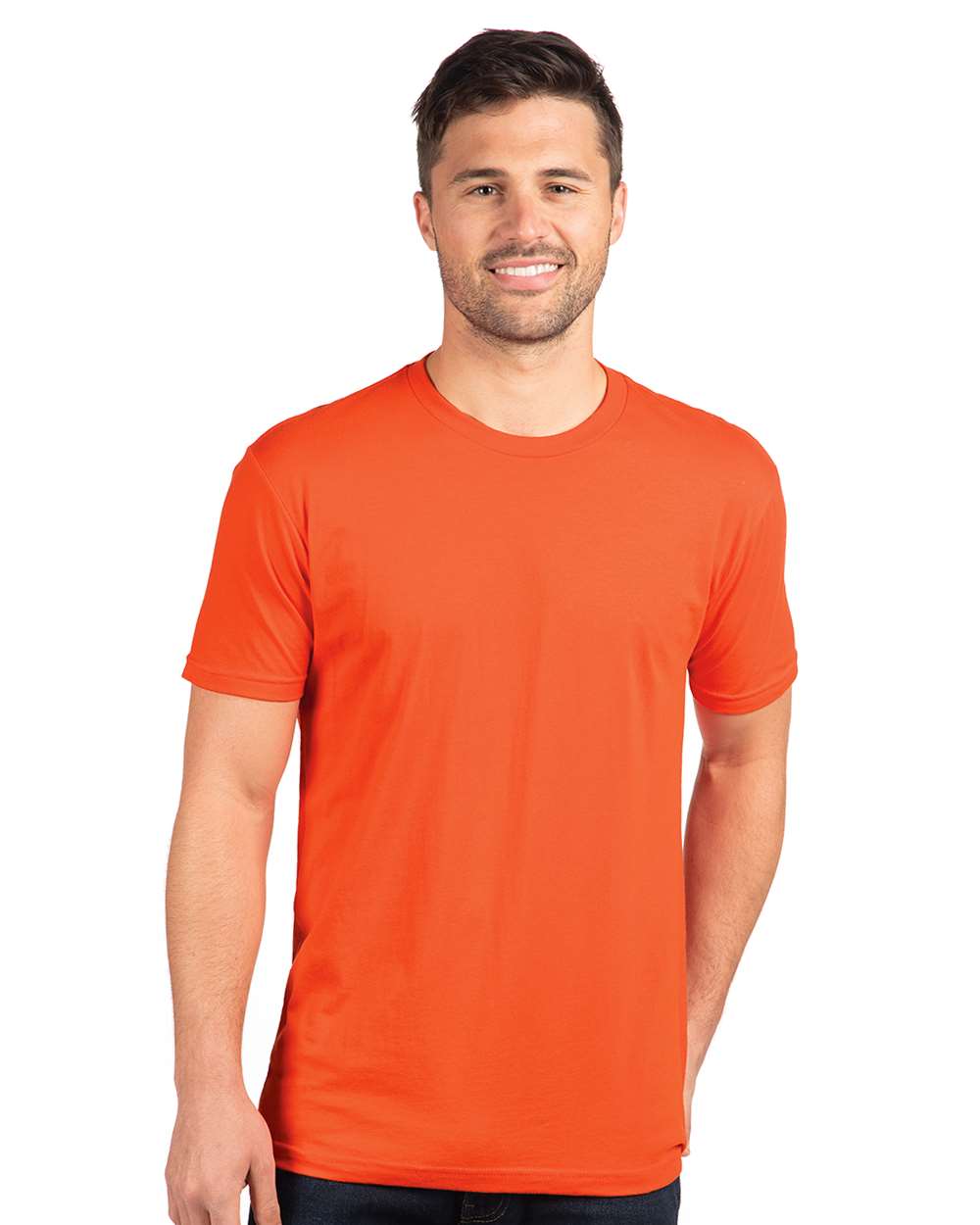 Cotton T-Shirt - OnModelFront - B00618662 - Classic Orange