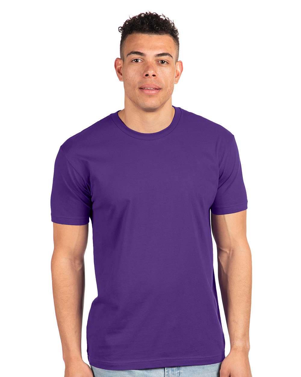 Cotton T-Shirt - OnModelFront - B00618672 - Purple Rush