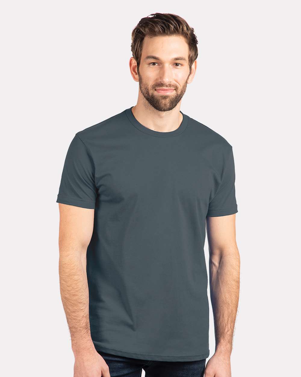 Cotton T-Shirt - OnModelFront - B00618682 - Indigo