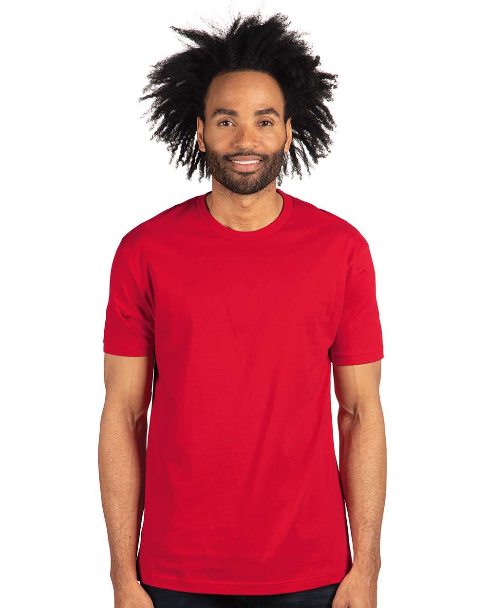 Cotton T-Shirt - OnModelFront - B00618702 - Red