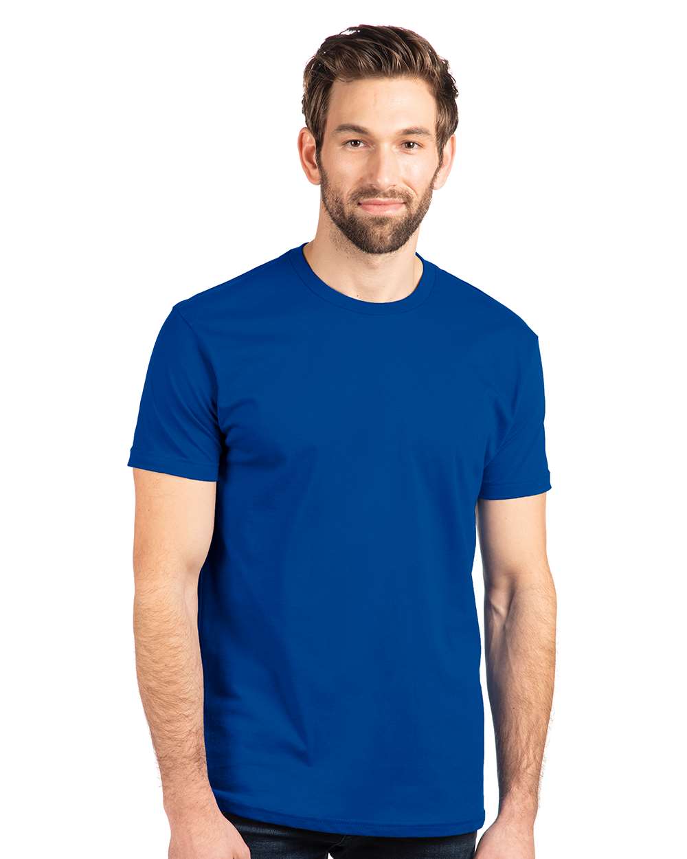 Cotton T-Shirt - OnModelFront - B00618752 - Royal