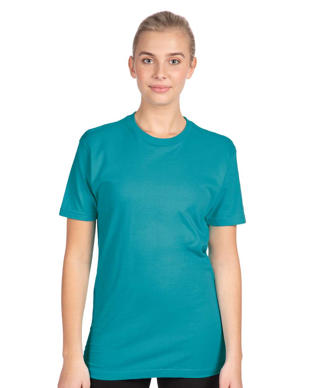 Cotton T-Shirt - OnModelFront - B00618772 - Teal