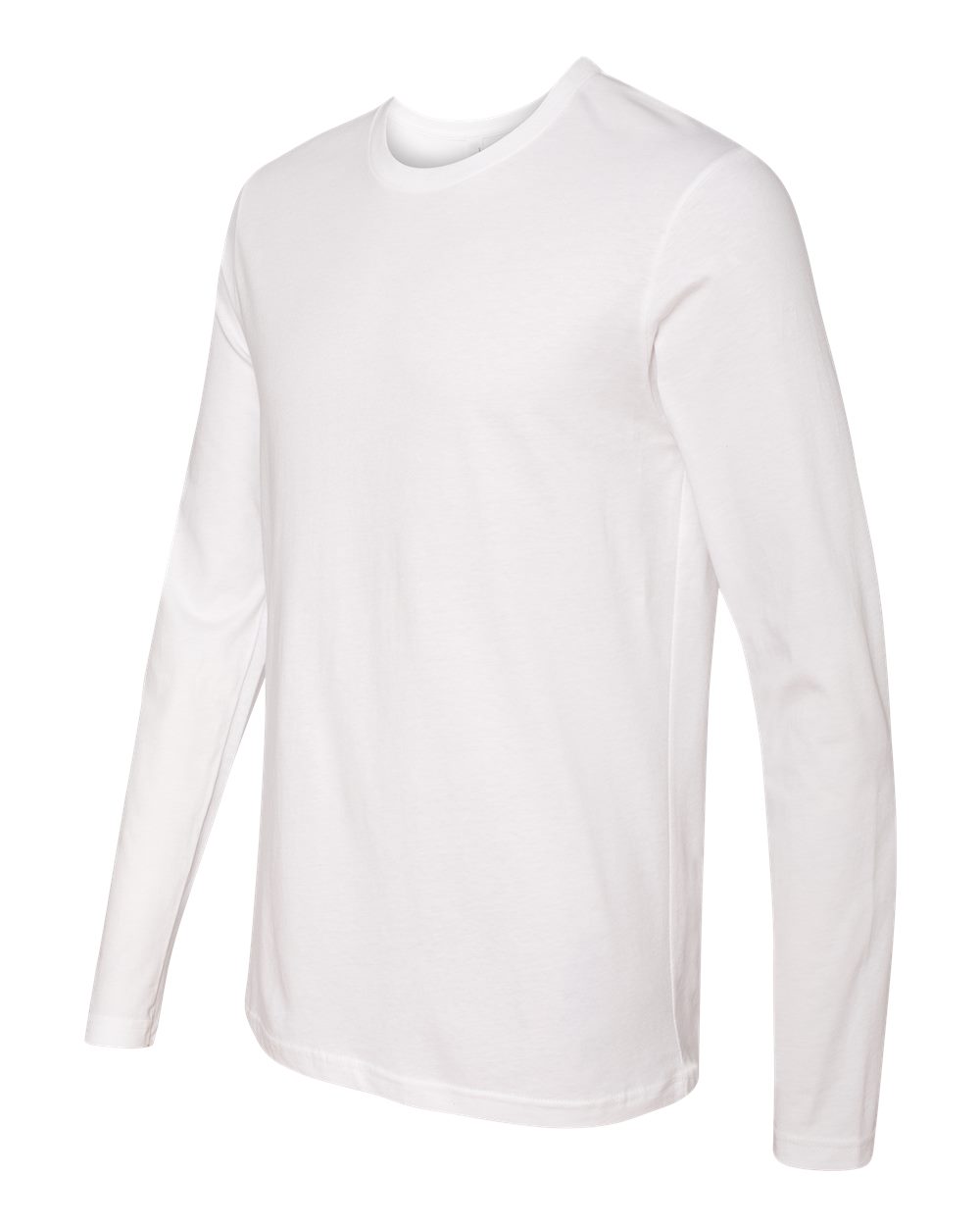Unisex Cotton Long Sleeve T-Shirt - Side - B05618002 - White