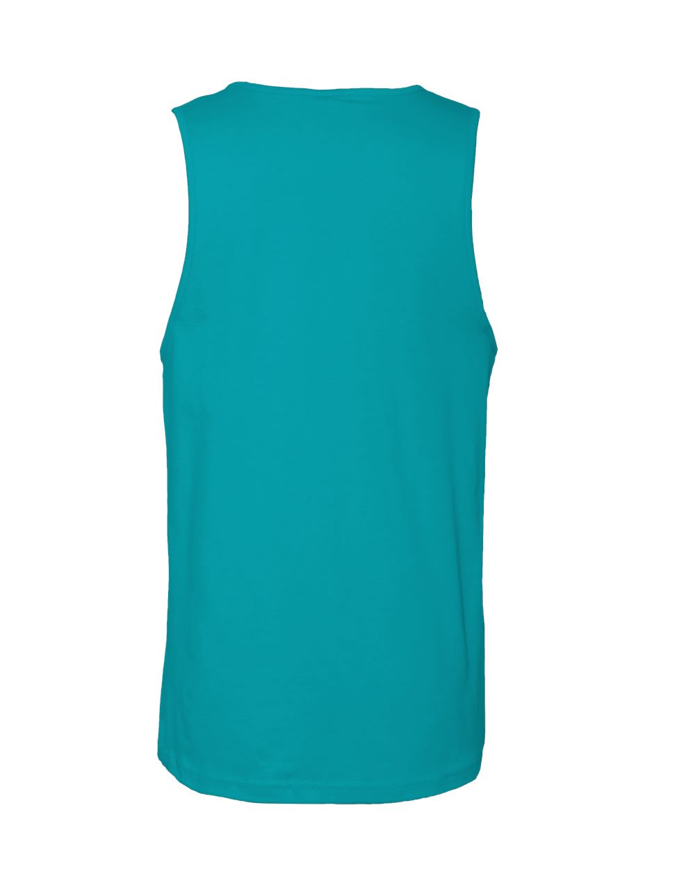 Men's Cotton Muscle Tank - Back - B80818972 - Tahiti Blue
