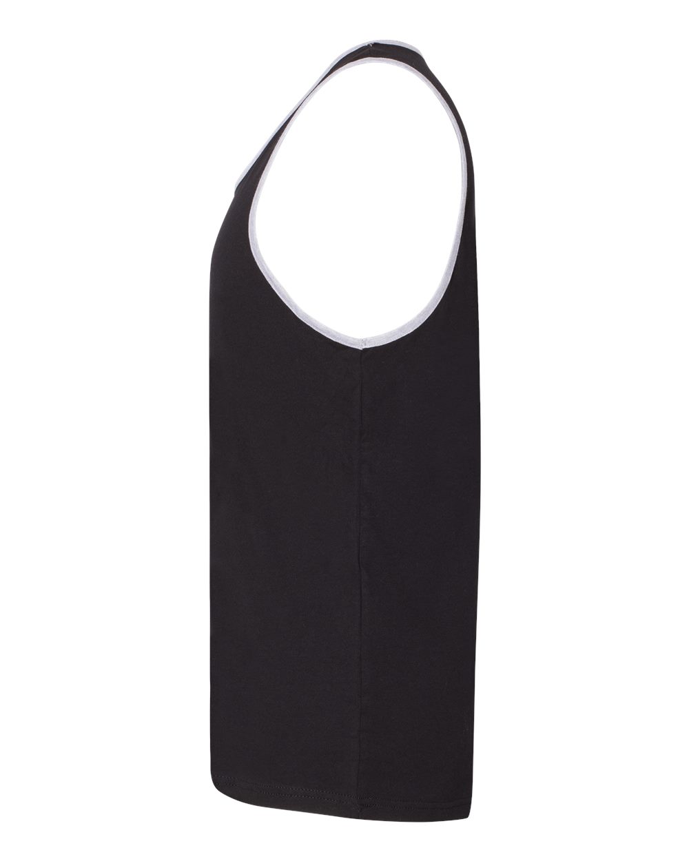 Men's Cotton Muscle Tank - DirectSide - B80818512 - Black/ Heather Grey
