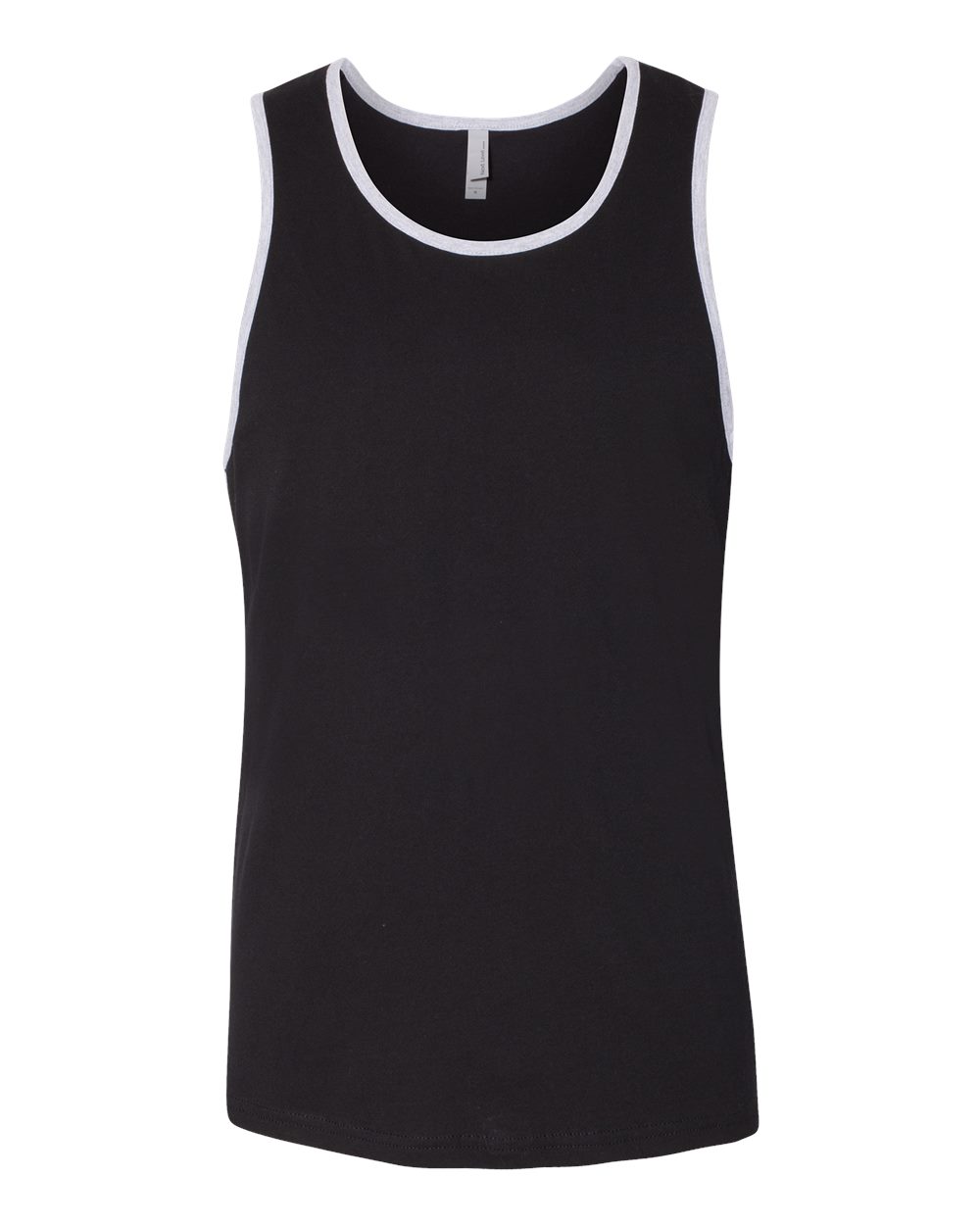 Men's Cotton Muscle Tank - Front - B80818512 - Black/ Heather Grey