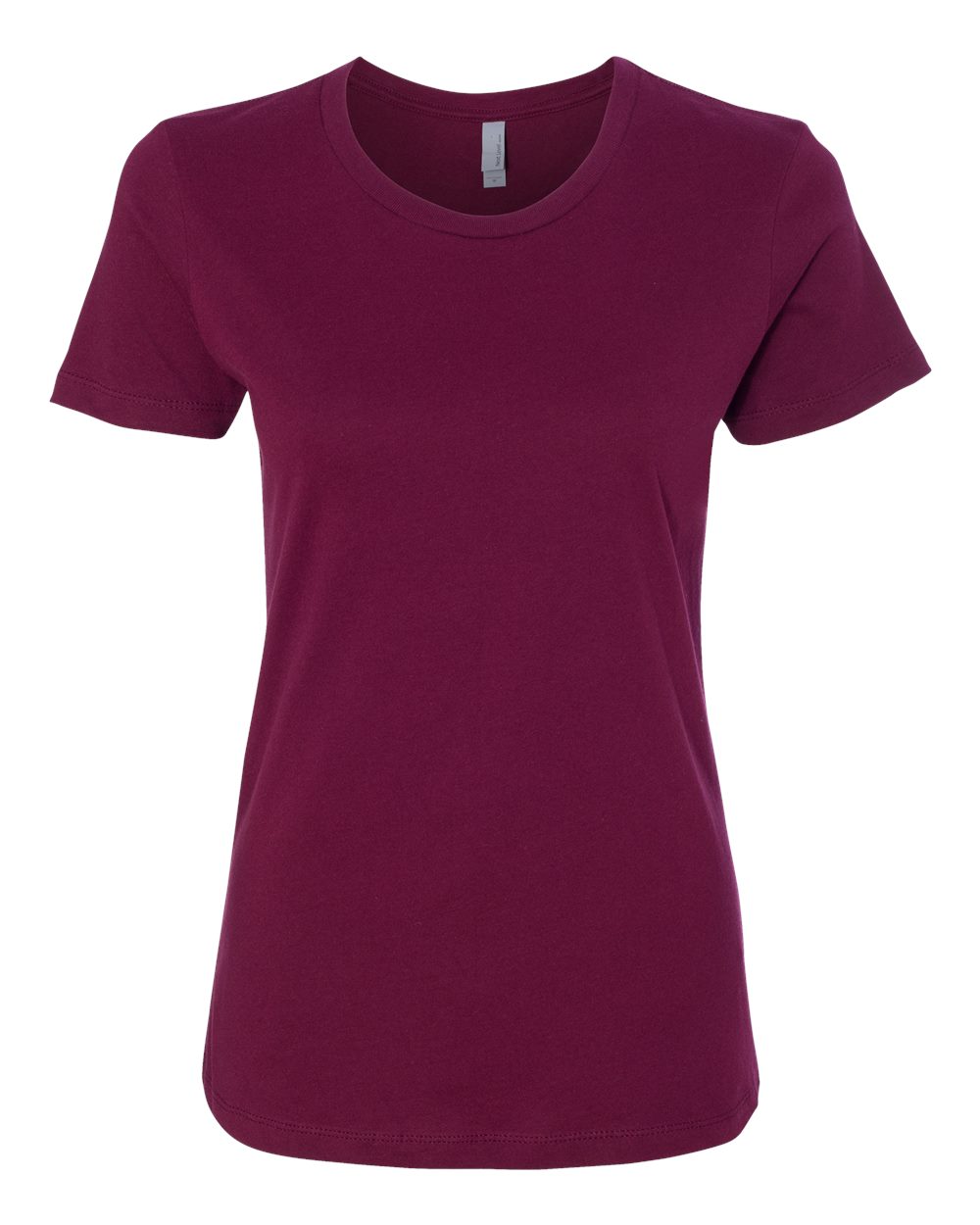 Women’s Cotton T-Shirt - Front - B50218532 - Maroon