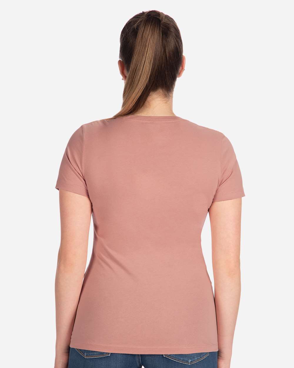 Women’s Cotton T-Shirt - OnModelBack - B50218322 - Desert Pink
