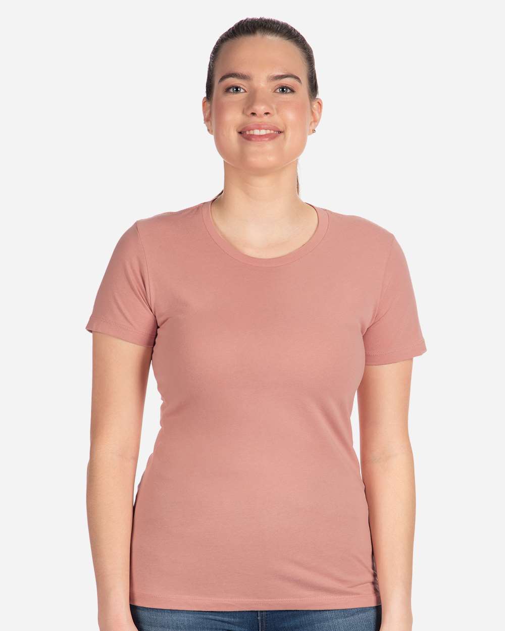 Women’s Cotton T-Shirt - OnModelFront - B50218322 - Desert Pink