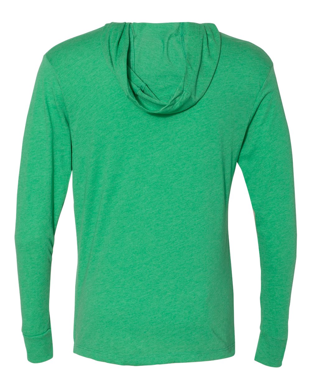 Unisex Triblend Hooded Long Sleeve Pullover T-Shirt - Back - B82018192 - Envy