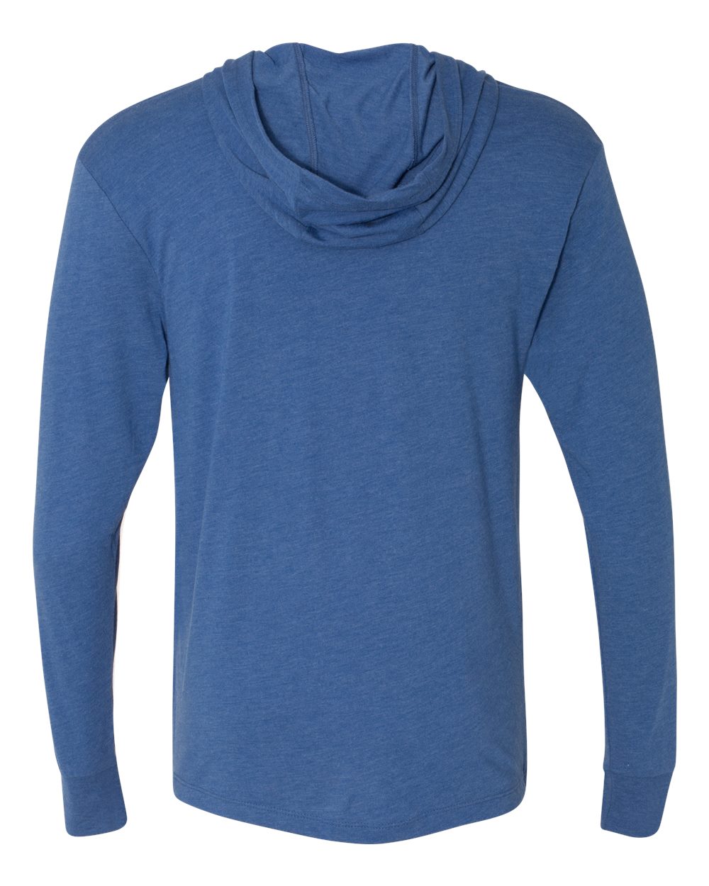 Unisex Triblend Hooded Long Sleeve Pullover T-Shirt - Back - B82018752 - Vintage Royal