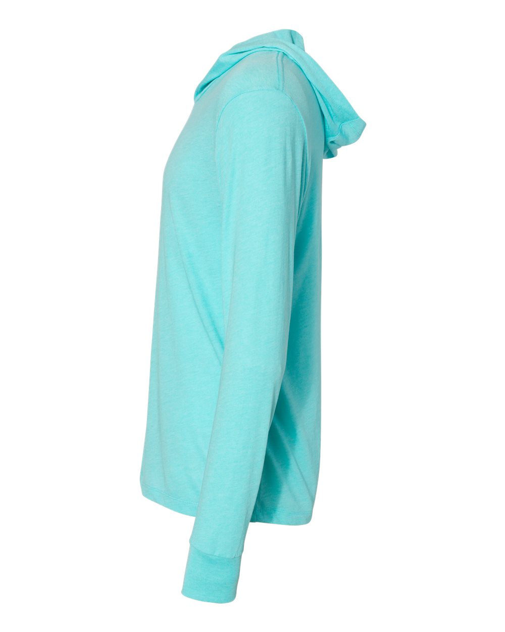 Unisex Triblend Hooded Long Sleeve Pullover T-Shirt - DirectSide - B82018972 - Tahiti Blue