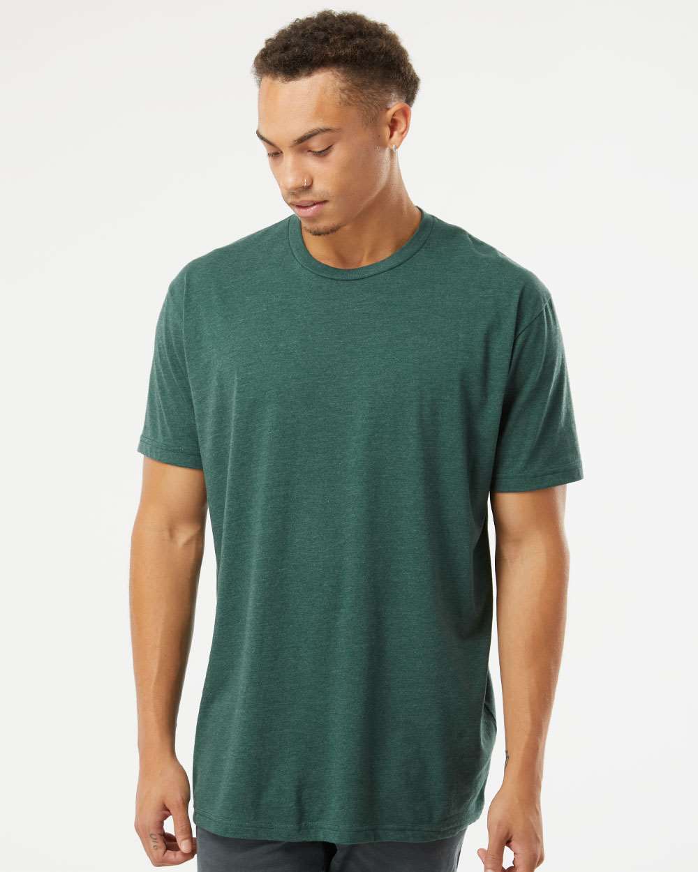 Unisex CVC T-Shirt - OnModelFront - B20618542 - Heather Forest Green