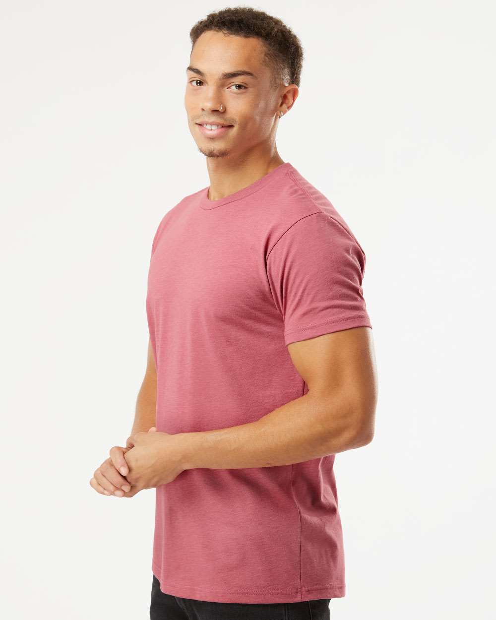 Unisex CVC T-Shirt - OnModelSide - B20618302 - Heather Mauve