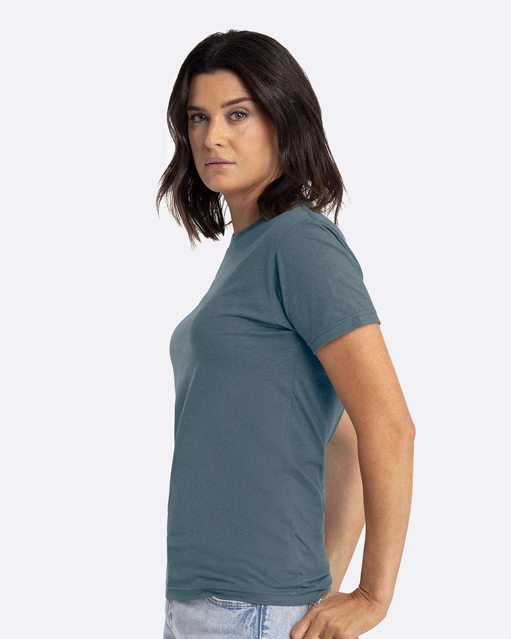 Unisex CVC T-Shirt - OnModelSide - B20618632 - Heather Slate Blue